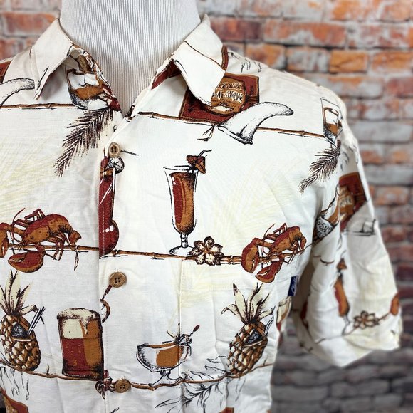 Jack O'Neill Collection Beer Lobster Print Shirt L - Picture 5 of 5
